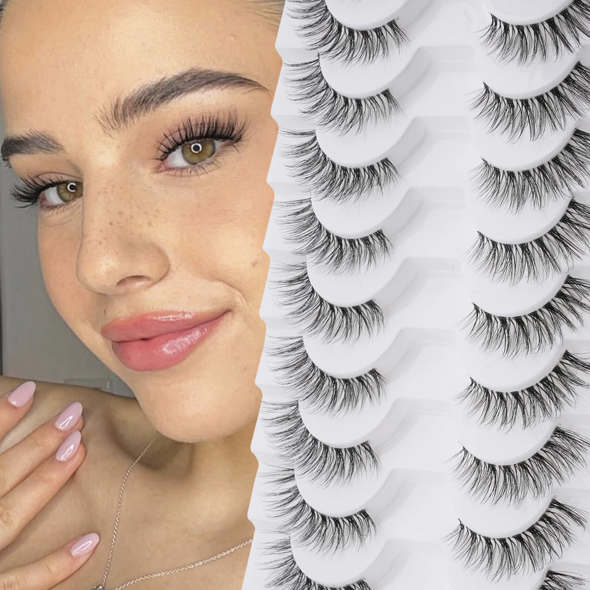 New Fox Half Eyelashes 3/10 Pairs 3D Mink Lashes Natural Eyelash Extension Cat Eye Eyelashes Makeup Tools faux Cils maquiagem - Blinksy